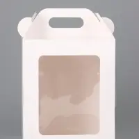 Коробка подарочная пасхальная с окном, белая, 15×15×18 см Коробка подарочная пасхальная с окном, белая, 15×15×18 см