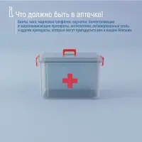 Аптечка, 24&times;17&times;13 см, пластик, прозрачная