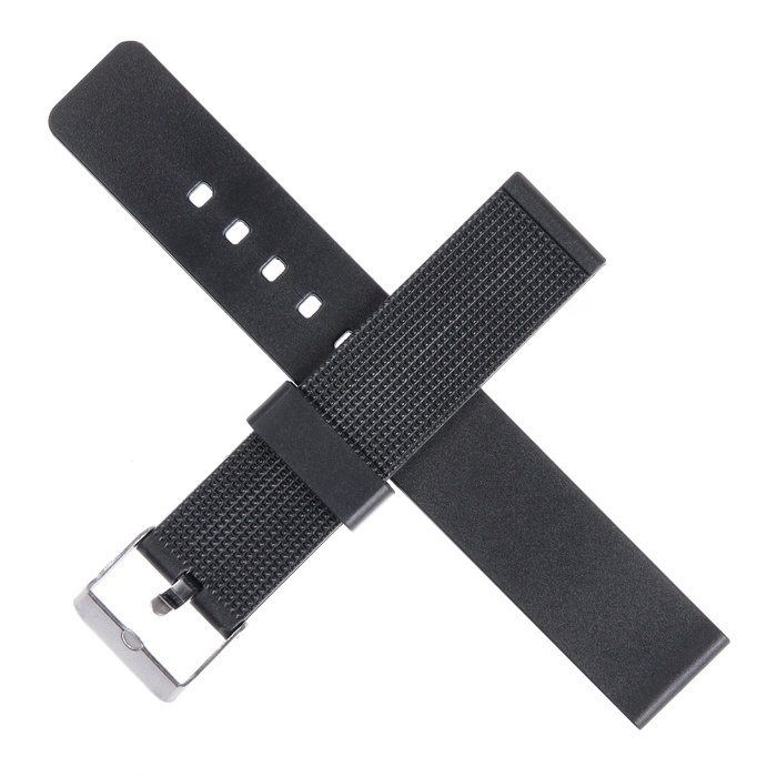 Ремешок для часов 18 мм, силикон, l-22 см, черный Ремешок для часов 18 мм, силикон, l-22 см, черный