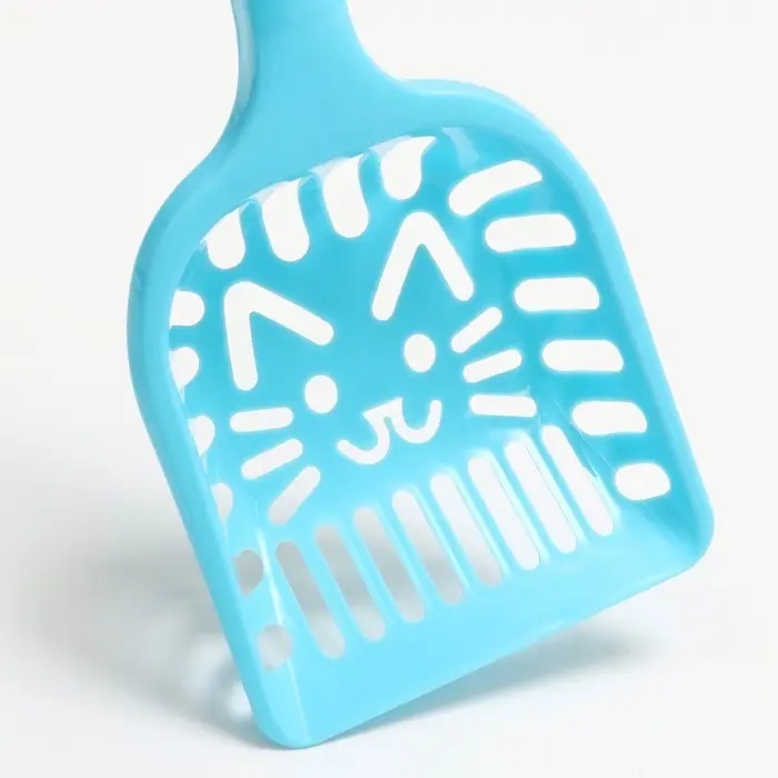 Совок фигурный &laquo;Кот&raquo; с эргономичной ручкой, 28&times;10 см, голубой