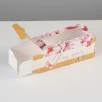 Коробка для макарун, кондитерская упаковка, &laquo;Для тебя&raquo;, 12 х 5.5 х 5.5 см