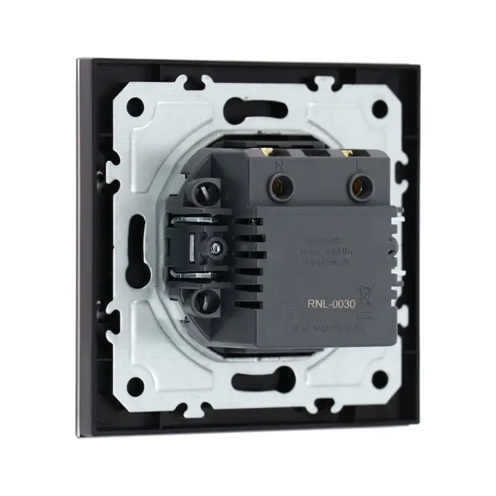 Розетка TOT Glossy Glass, 5 В, 2.1 A, разъёмы USB-A + USB-C, стекло, скрытая, чёрная