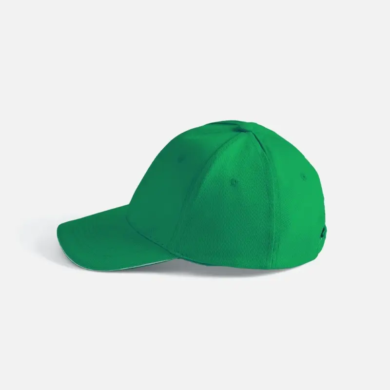 Бейсболка Buffalo, ярко-зеленая с белым Бейсболка Buffalo, ярко-зеленая с белым