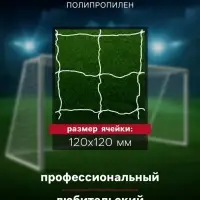 Сетка футбольная ONLYTOP, 7.32&times;2.44 м, нить 3 мм, 2 шт.