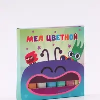 Мелки цветные для асфальта и школьной доски, 6 штук, 6 цветов, &laquo;Ум и Хрум&raquo;