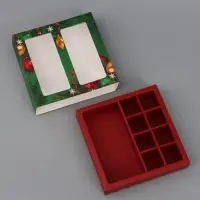 Коробка подарочная для 8 конфет и шоколад &laquo;Новогодняя роскошь&raquo;, 17.7&times;17.8&times;3.8 см