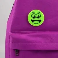 Светоотражающий значок &laquo;Удивлённый смайл&raquo;, d=5.8 см, жёлтый