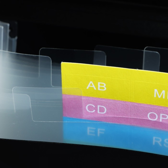 Папка на резинке А6, 12 отделений, узоры, чёрная Папка на резинке А6, 12 отделений, узоры, чёрная