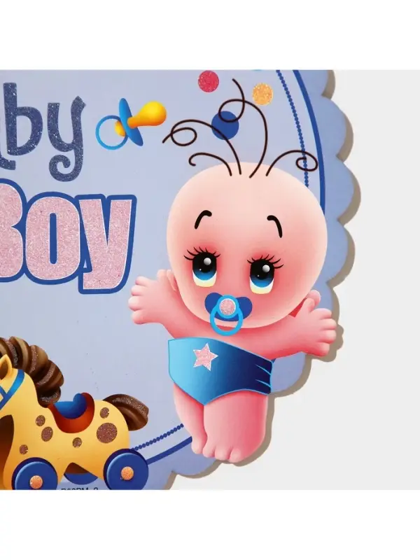 Украшение на гендер пати &laquo;Подвеска Baby Boy&raquo;, 28.5&times;24.5 см, голубое
