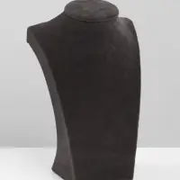 Бюст для украшений QF, 12&times;6&times;19 см, h=19 см, флок, серый графит