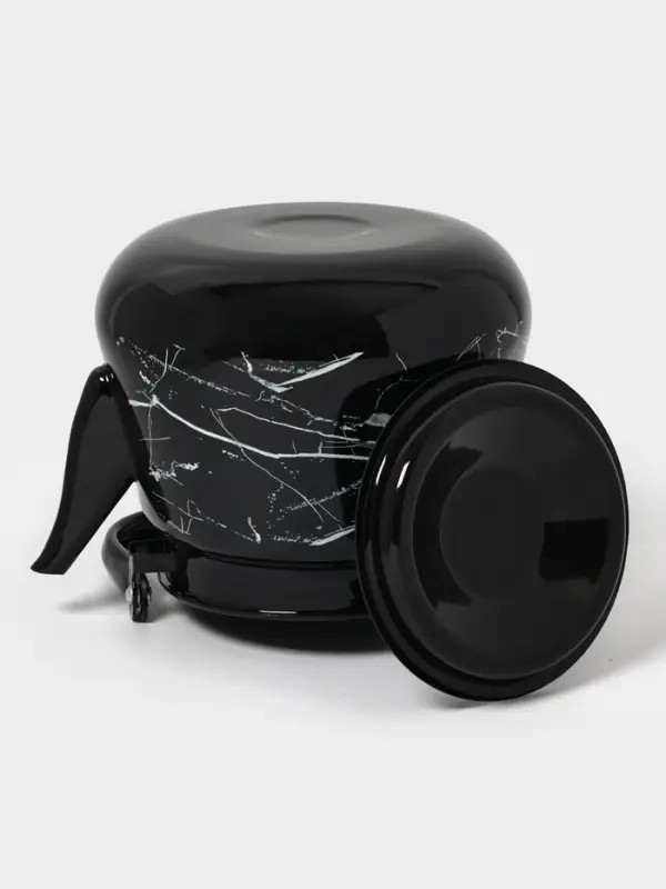 Чайник кон. с мет.р. 3,5л (черная)Черный мрамор Чайник кон. с мет.р. 3,5л (черная)Черный мрамор