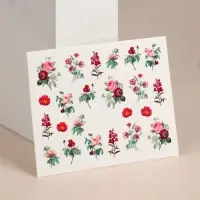 Слайдеры для ногтей «Flowers», разноцветные