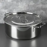 Кастрюля Катунь &laquo;Общепит&raquo;, 16 л, d=40 см, с крышкой, капсульное дно, индукция, нержавеющая сталь, хромированная