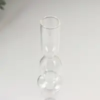 Стеклянный подсвечник на 1 свечу «Марна», прозрачный, 26.5×9×9 см