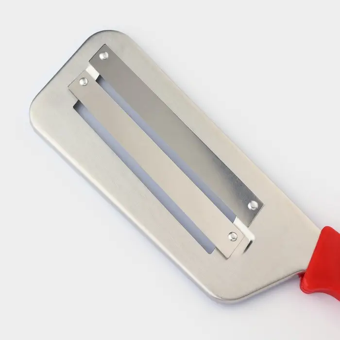 Шинковка Доляна, 30 см, нержавеющая сталь, красная