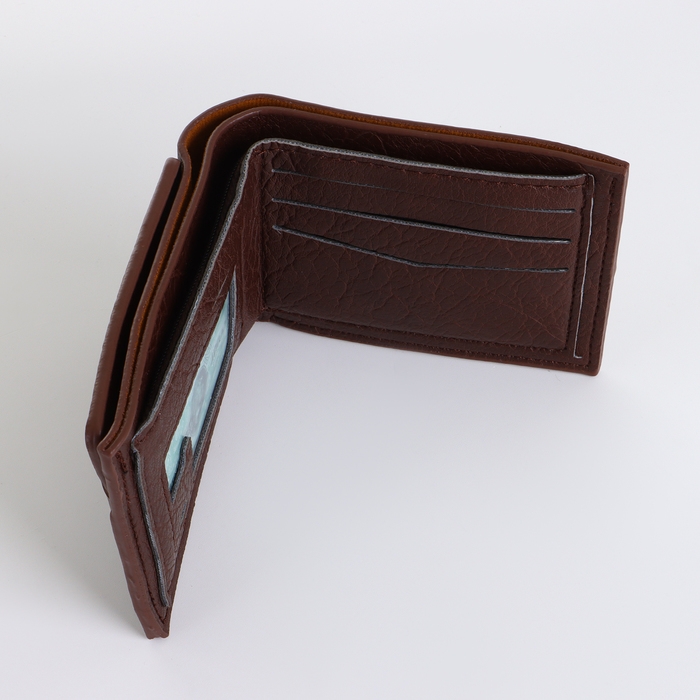Портмоне мужское без застёжки, цвет коричневый Портмоне мужское без застёжки, цвет коричневый