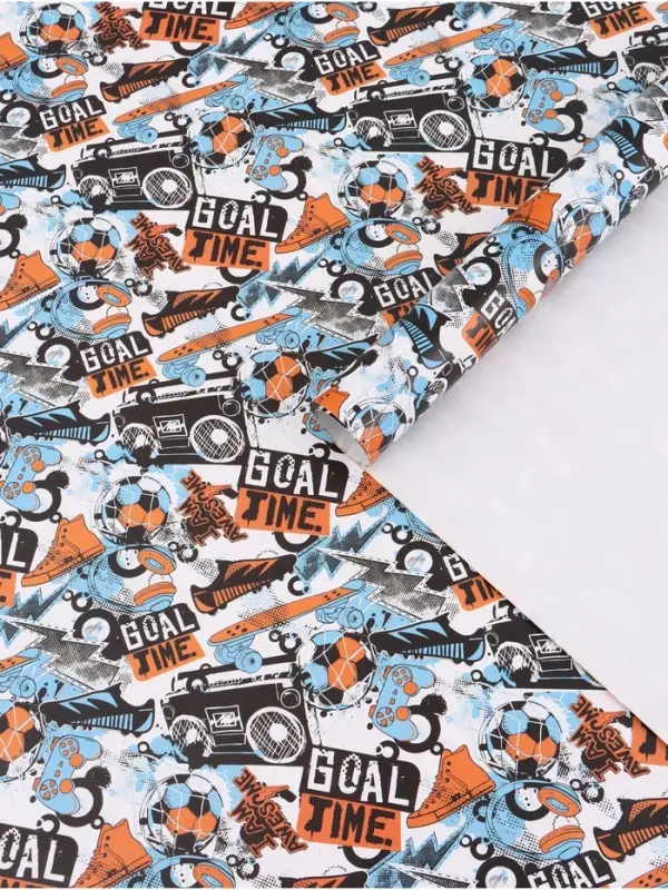 Бумага упаковочная &laquo;Футбол&raquo;, глянец, 70&times;100 см, 1 лист