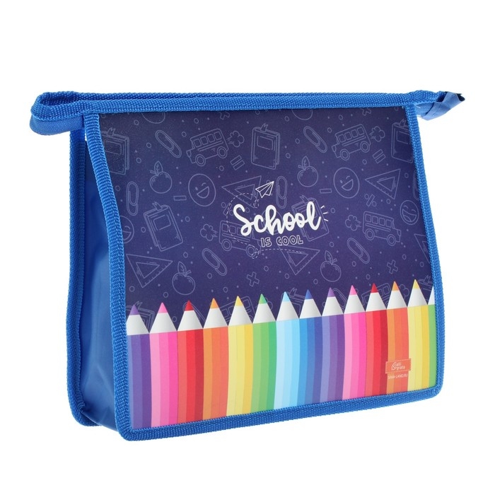 Папка для тетрадей А5, 230 х 190 х 50 мм, молния сверху, пластиковая, Calligrata  Папка для тетрадей А5, 230 х 190 х 50 мм, молния сверху, пластиковая, Calligrata "Карандаши"