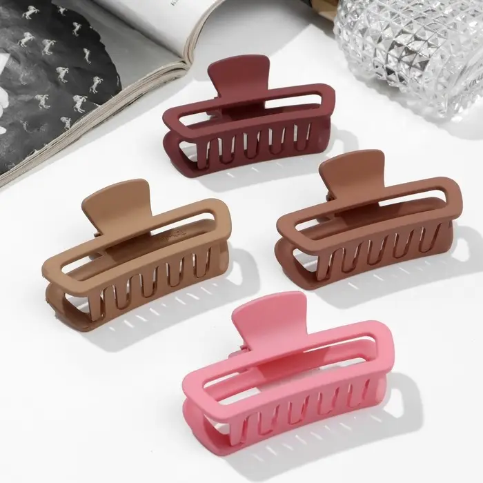 Крабик для волос «Матовый», прямой округление, 7.5 см, МИКС Крабик для волос «Матовый», прямой округление, 7.5 см, МИКС