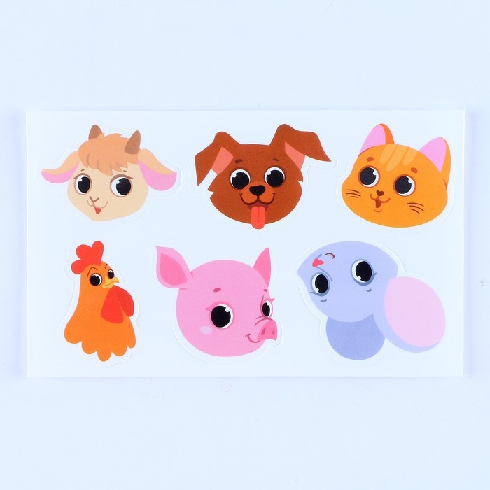 Развивающая игра на липучках. Весёлые мордашки «Ферма» Развивающая игра на липучках. Весёлые мордашки «Ферма»