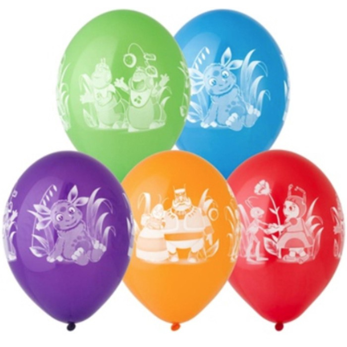 Шар латексный 14 Шар латексный 14" «Лунтик», пастель, набор 25 шт.