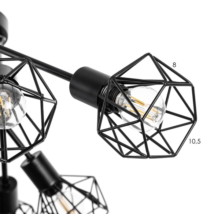 Люстра Люстра "Андис" 6хЕ27 40Вт черный 50х50х18 см