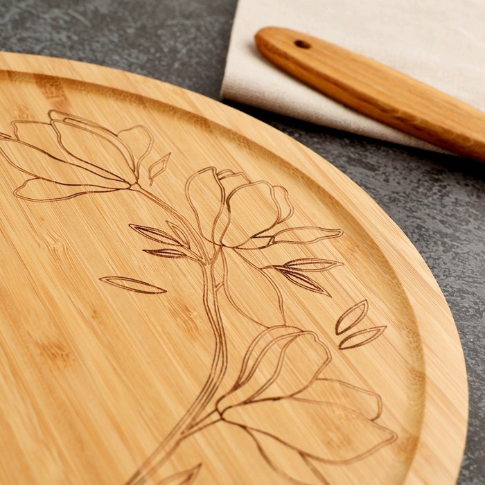 Менажница деревянная «Цветы», 25 см Менажница деревянная «Цветы», 25 см