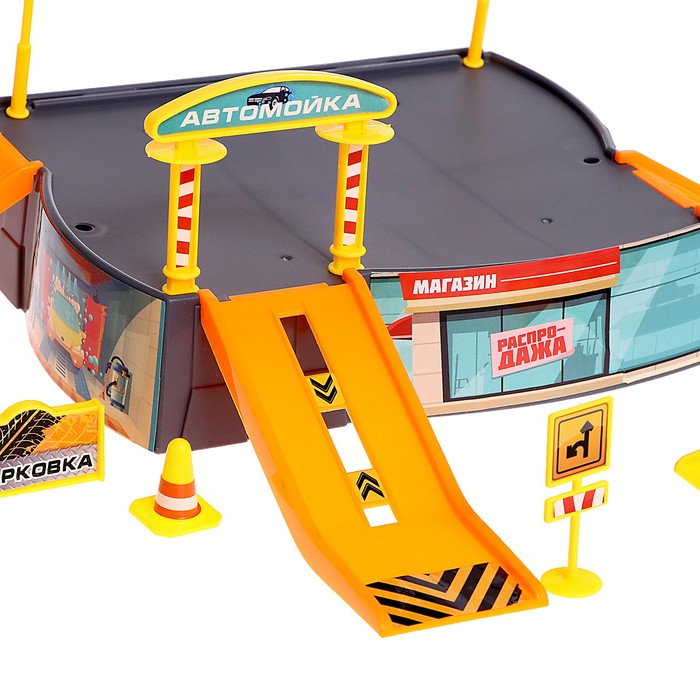 Гараж детский &laquo;Паркинг&raquo;, 1 машинка, аксессуары
