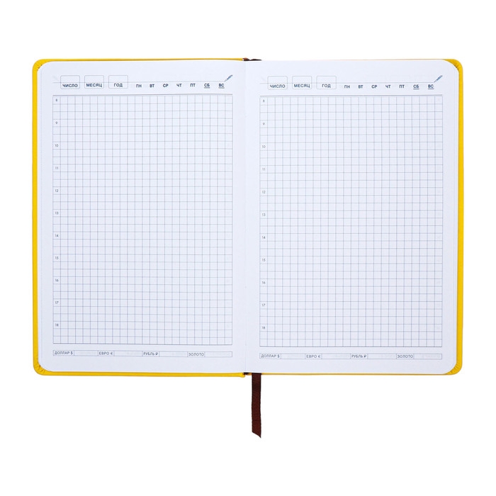 Ежедневник недатированный, А5, 140л, клетка, обл.кожзам, с хлястиком, Цветы, желтый Ежедневник недатированный, А5, 140л, клетка, обл.кожзам, с хлястиком, Цветы, желтый