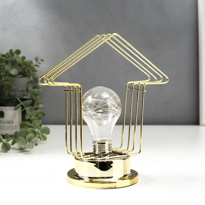 Ночник лофт 16459/1 LED от батареек 3хАА золото 10х10х20 см RISALUX Ночник лофт 16459/1 LED от батареек 3хАА золото 10х10х20 см RISALUX