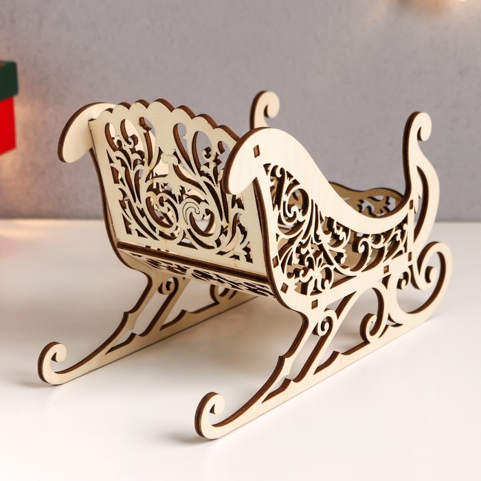 Сувенир "Сани" 23х14х10,5 см (набор 6 деталей)