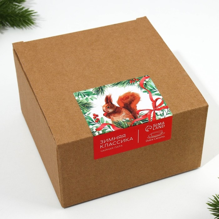 Новый год. Чайная пара «Новогодняя сказка», 250 мл Новый год. Чайная пара «Новогодняя сказка», 250 мл