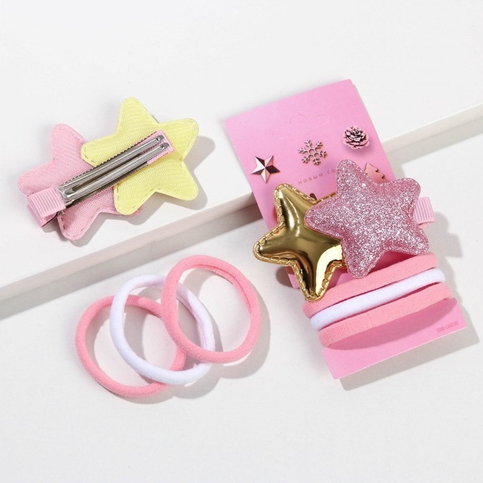 Резинки (3 шт) и заколка для волос новогодние «С Новым годом!» на Новый год, набор Резинки (3 шт) и заколка для волос новогодние «С Новым годом!» на Новый год, набор