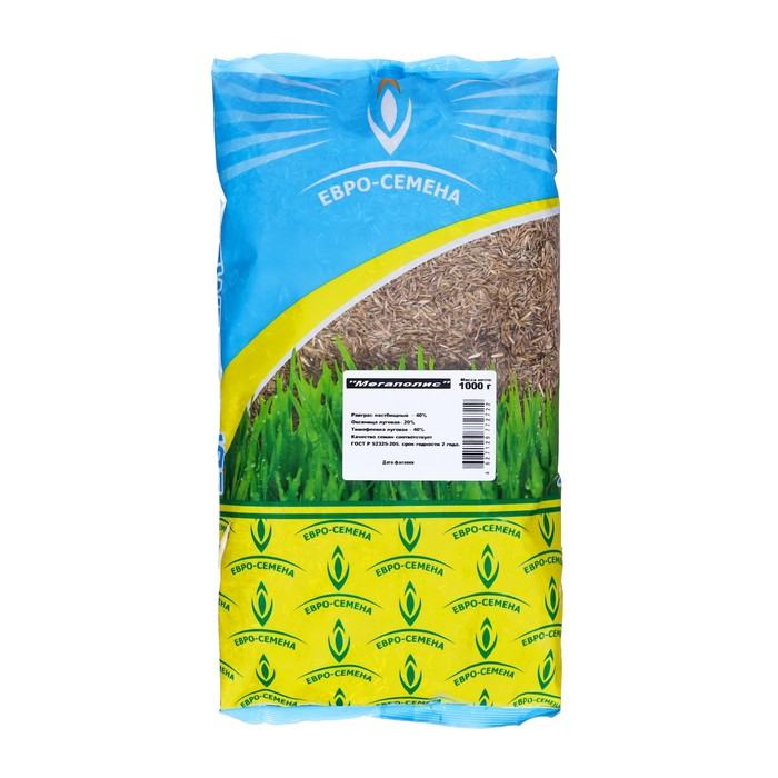 Семена Газонная травосмесь Семена Газонная травосмесь "Евросемена" "Мегаполис", 1 кг