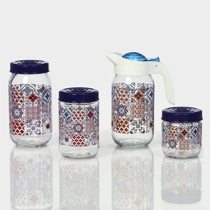 Банка стеклянная для сыпучих продуктов «Мозаика», 1 л