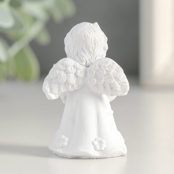 Сувенир полистоун  Сувенир полистоун "Белоснежный ангел в платье с цветами" МИКС 5,2х3,3х3 см