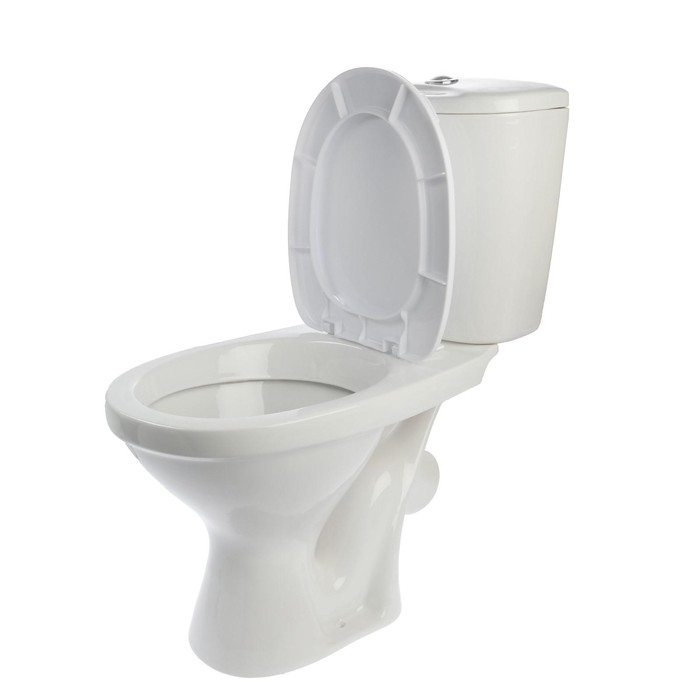 Унитаз компакт ЛЗСФ Унитаз компакт ЛЗСФ "Универсал Стандарт", нижняя подводка, косой выпуск, сиденье, кнопка