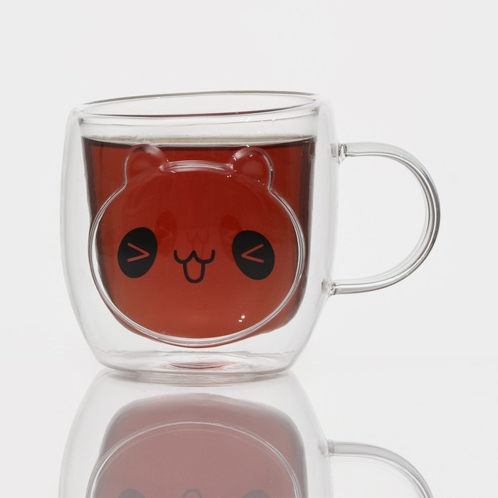 Кружка стеклянная с двойными стенками «Панда», 300 мл Кружка стеклянная с двойными стенками «Панда», 300 мл