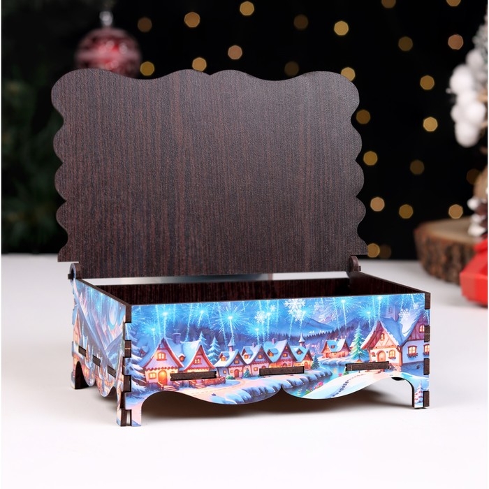 Шкатулка  Шкатулка "Символ года 2025.С новым годом!" 15х9,5х5,5 см