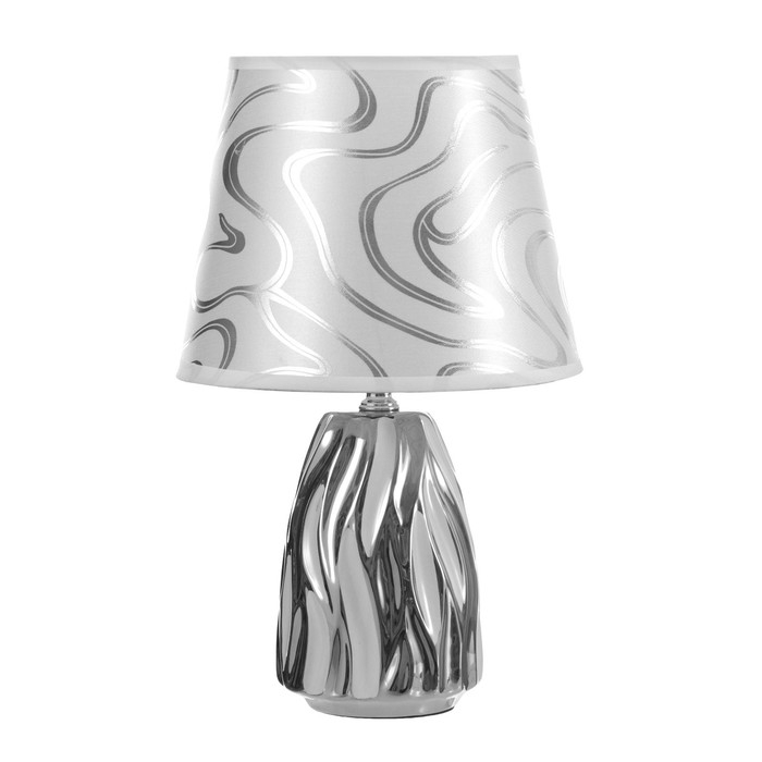 Настольная лампа Настольная лампа "Риана" Е14 40Вт серебро белый 20х20х33см RISALUX