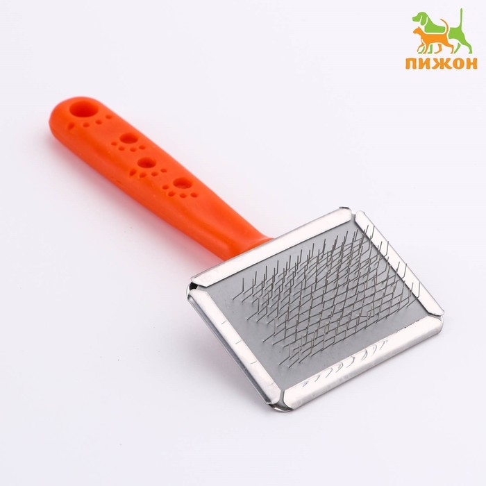 Пуходерка  Пуходерка "Лапки" малая без капель, 6 х 12 см, оранжевая