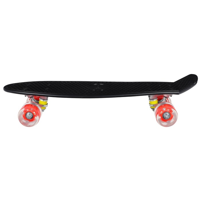 Пенниборд ONLYTOP, 56х15 см, колёса световые PU 60х45 см, алюминиевая рама, цвет чёрный Пенниборд ONLYTOP, 56х15 см, колёса световые PU 60х45 см, алюминиевая рама, цвет чёрный