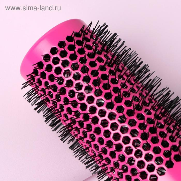 Термобрашинг профессиональный, вентилируемый, d = 4,4 см, цвет розовый/чёрный Термобрашинг профессиональный, вентилируемый, d = 4,4 см, цвет розовый/чёрный