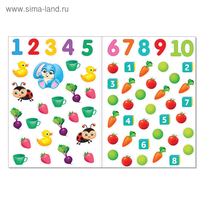 Многоразовые наклейки набор «Алфавит и цифры», А4, 2 шт. Многоразовые наклейки набор «Алфавит и цифры», А4, 2 шт.