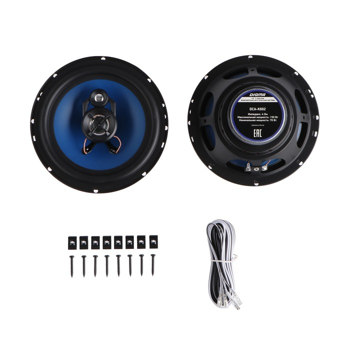 Акустическая система Digma DCA-K602, 16 см, 150 Вт, набор 2 шт Акустическая система Digma DCA-K602, 16 см, 150 Вт, набор 2 шт