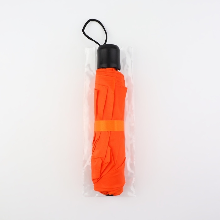 Зонт механический «Однотонный», 3 сложения, 8 спиц, R = 48/55 см, D = 110 см, цвет оранжевый Зонт механический «Однотонный», 3 сложения, 8 спиц, R = 48/55 см, D = 110 см, цвет оранжевый