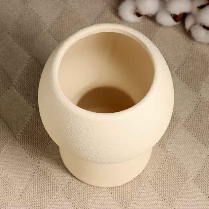 Кашпо - ваза  Кашпо - ваза "Мина" белое, 14х14х20см