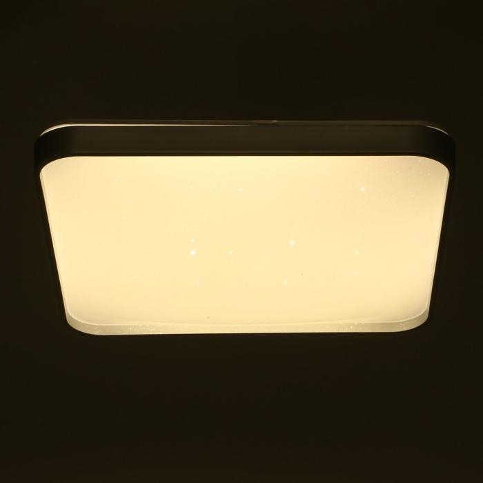 Люстра с ПДУ 33088 72Вт LED 3000-6000К, диммир., серебро, 50х50х7 см