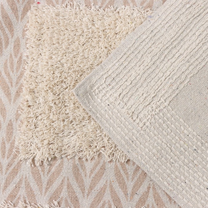 Коврик для дома Доляна «Листья», 50×80 см, цвет бежевый Коврик для дома Доляна «Листья», 50×80 см, цвет бежевый