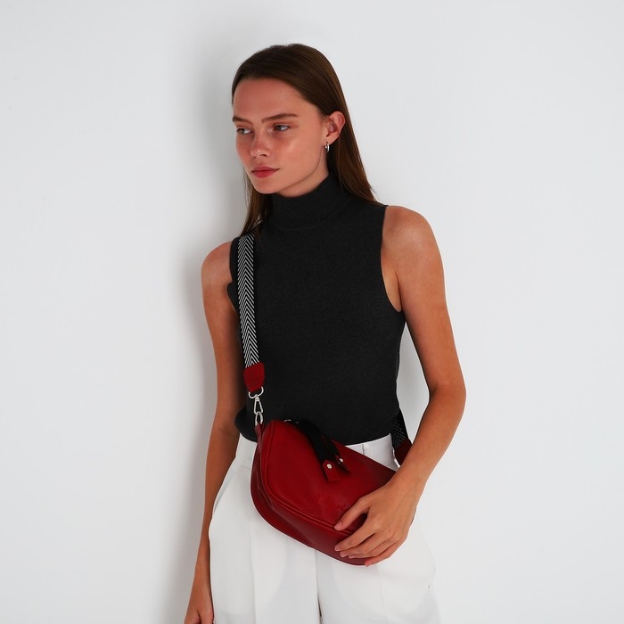 Сумка-багет S.Lavia на молнии, цвет бордовый Сумка-багет S.Lavia на молнии, цвет бордовый